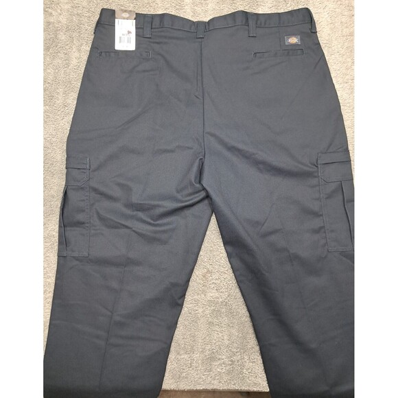 New Dickies Size 44 Flex Relaxed Fit Cargo Work Pants Black Uniform Straight Leg - Picture 13 of 16